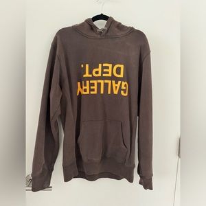 Oversized heavyweight  brown washed hoodie